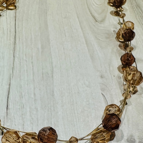 Delicate Brown Beaded Necklace - Picture 2 of 2